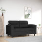 Tweezitsbank 120 cm microvezelstof zwart