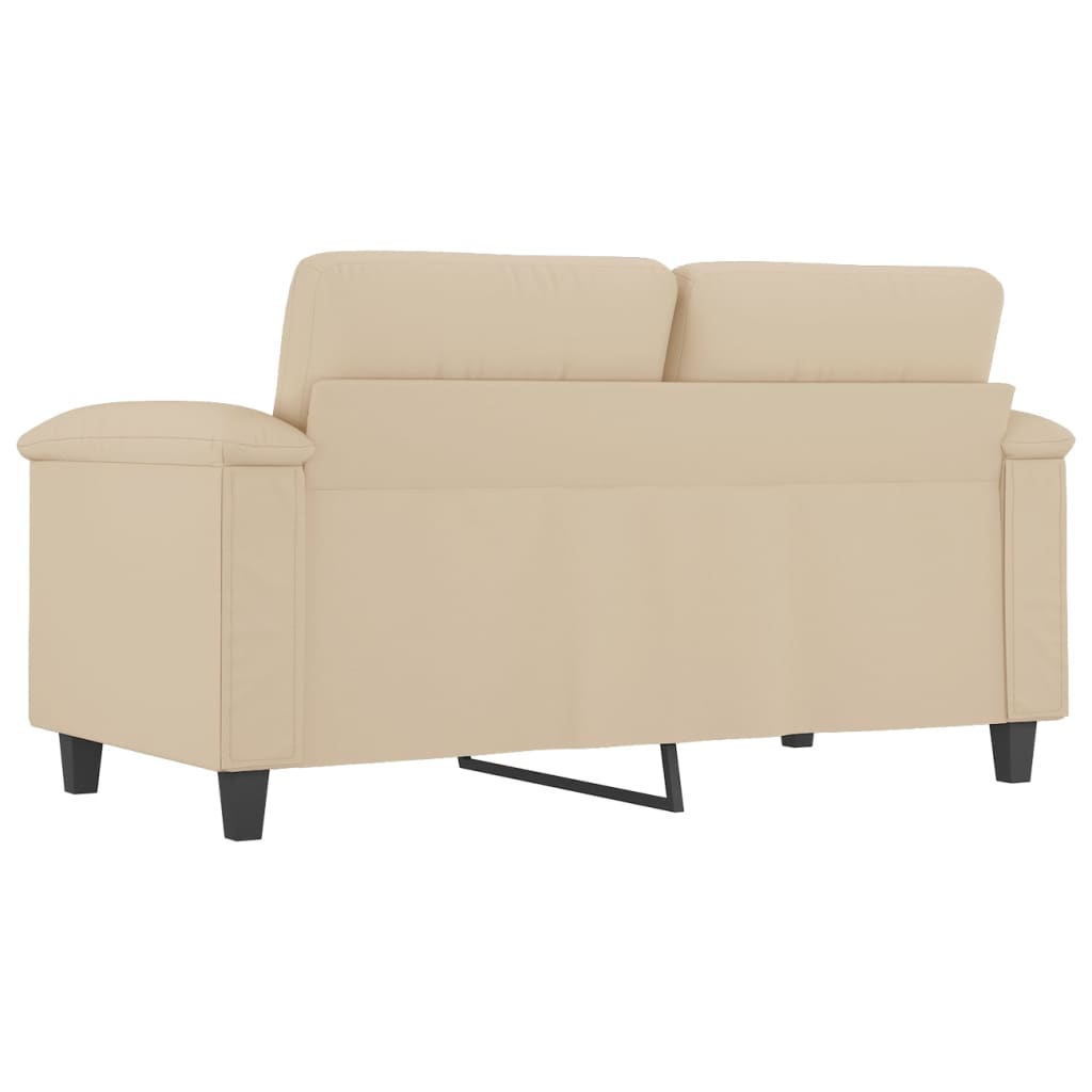 Tweezitsbank 120 cm microvezelstof crème