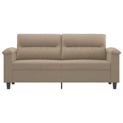 Tweezitsbank 140 cm microvezelstof taupe