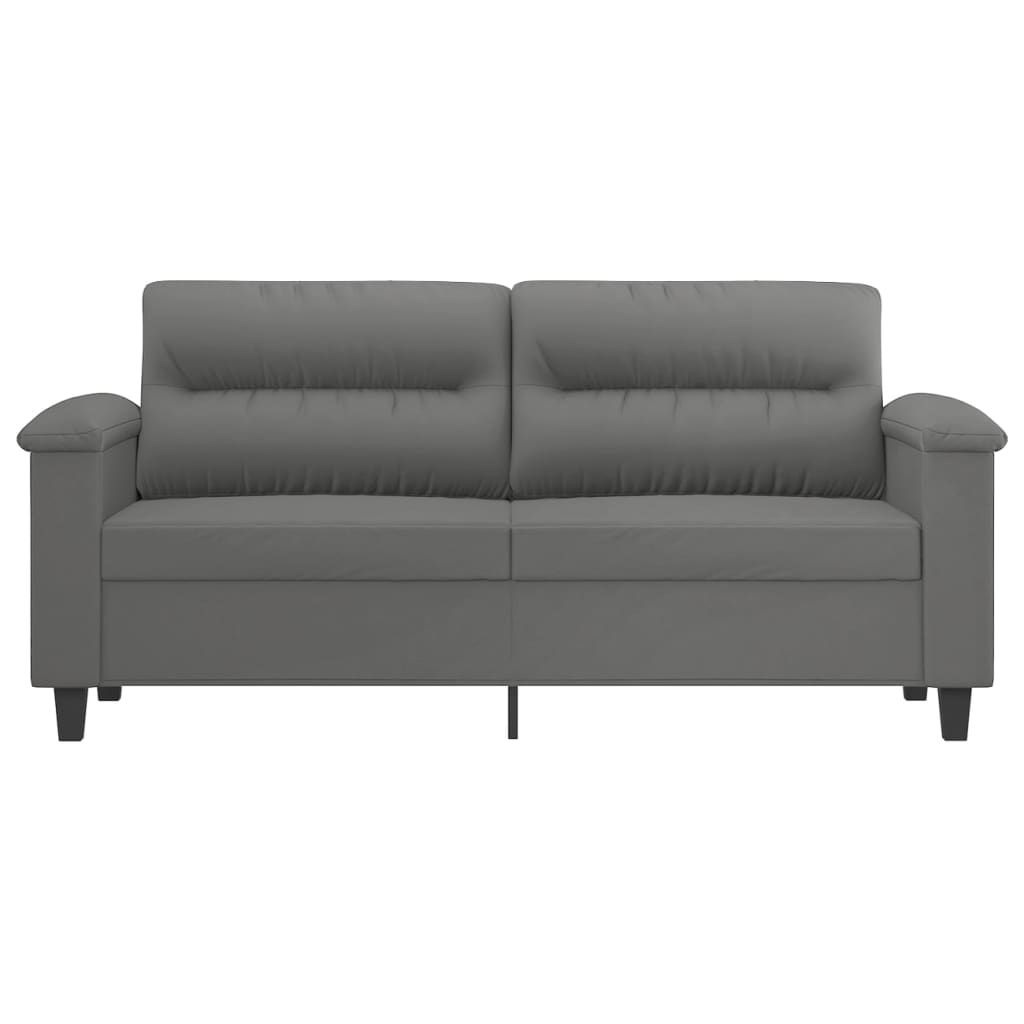 Tweezitsbank 140 cm microvezelstof donkergrijs