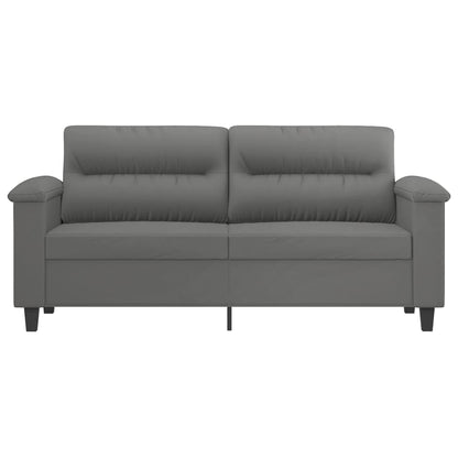 Tweezitsbank 140 cm microvezelstof donkergrijs