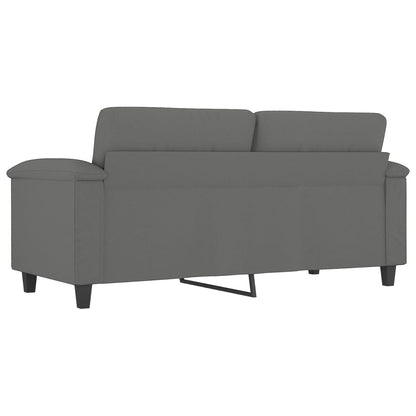 Tweezitsbank 140 cm microvezelstof donkergrijs