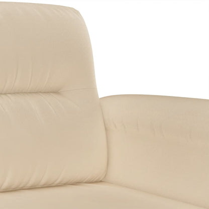 Tweezitsbank 140 cm microvezelstof crème