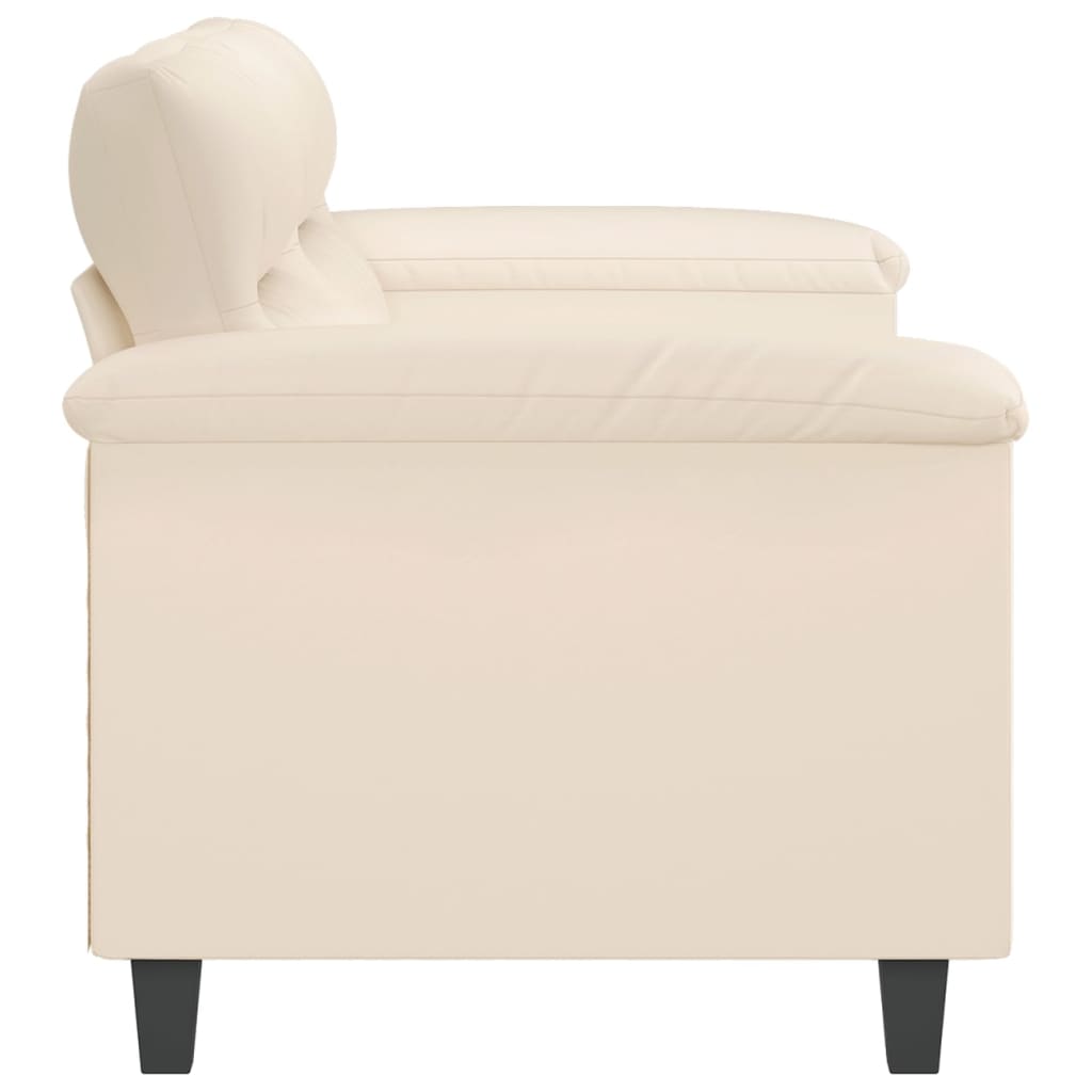 Tweezitsbank 140 cm microvezelstof beige