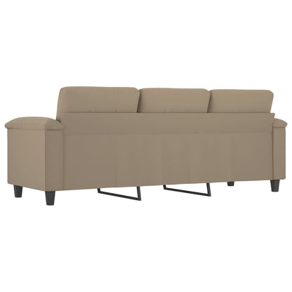 Driezitsbank 180 cm microvezelstof taupe