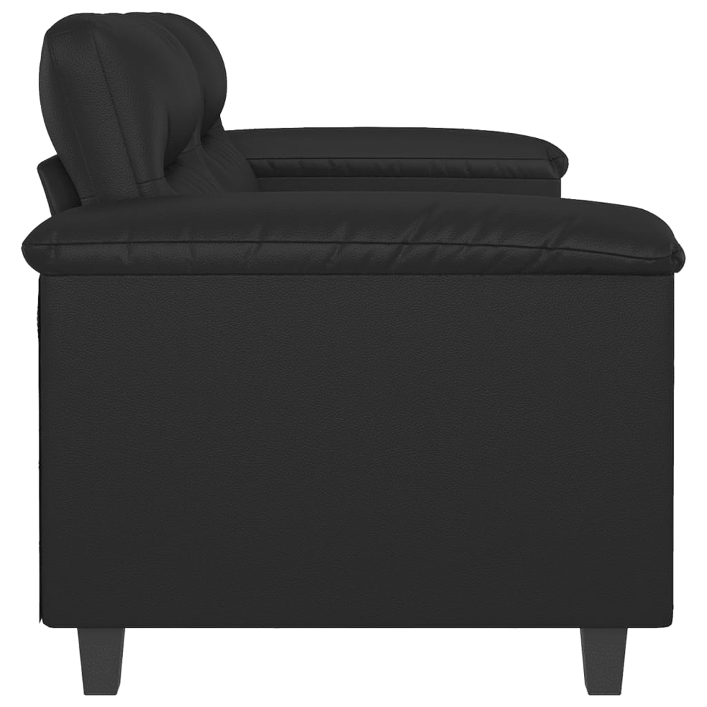 Tweezitsbank 120 cm kunstleer zwart
