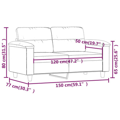 Tweezitsbank 120 cm kunstleer zwart