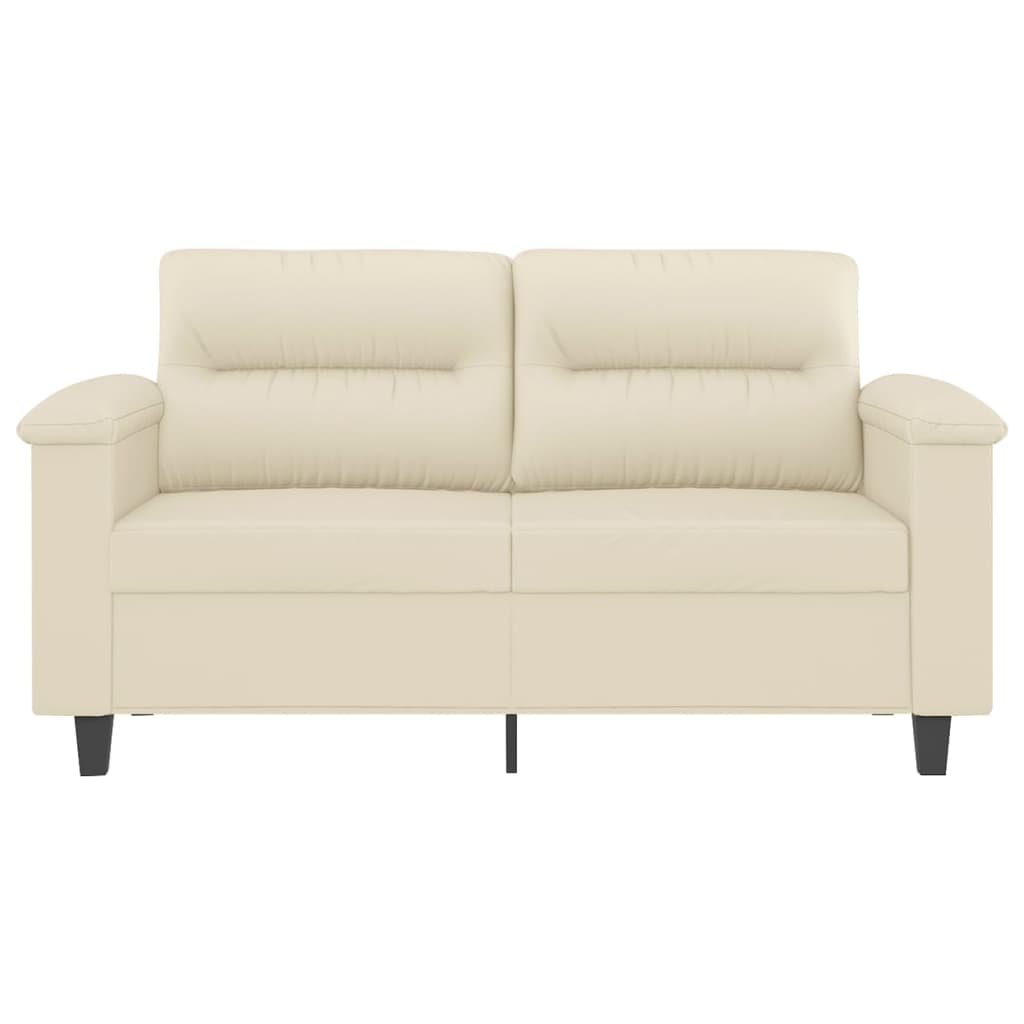 Tweezitsbank 120 cm kunstleer crèmekleurig