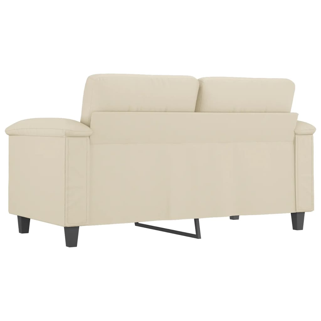 Tweezitsbank 120 cm kunstleer crèmekleurig