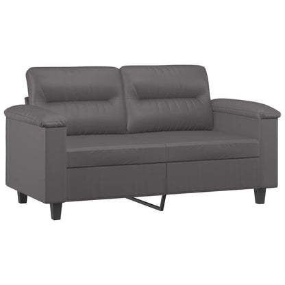 Tweezitsbank 120 cm kunstleer grijs