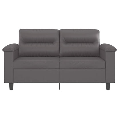 Tweezitsbank 120 cm kunstleer grijs