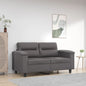 Tweezitsbank 120 cm kunstleer grijs
