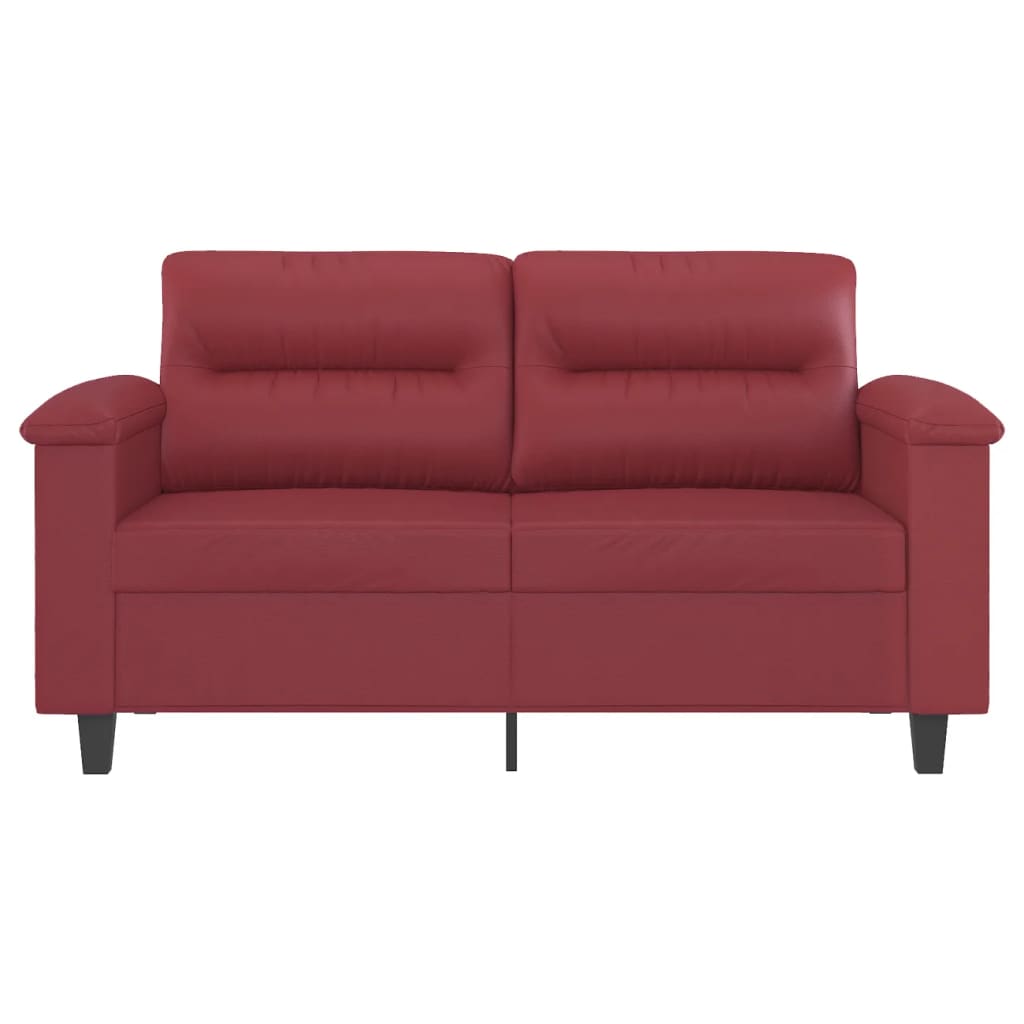 Tweezitsbank 120 cm kunstleer wijnrood