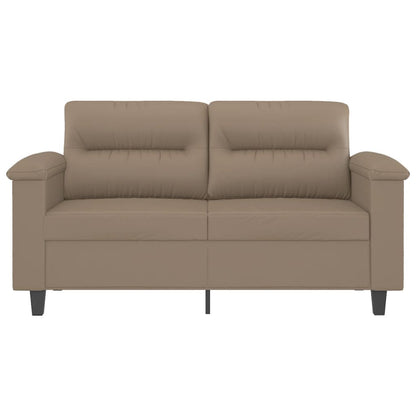 Tweezitsbank 120 cm kunstleer cappuccinokleurig