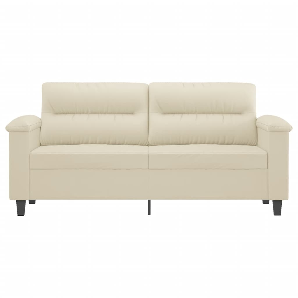 Tweezitsbank 140 cm kunstleer crèmekleurig