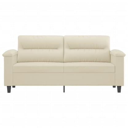 Tweezitsbank 140 cm kunstleer crèmekleurig