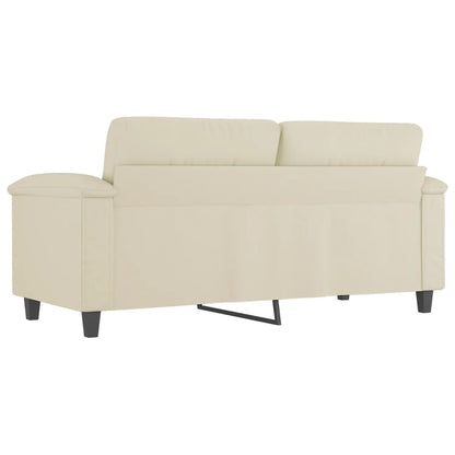 Tweezitsbank 140 cm kunstleer crèmekleurig