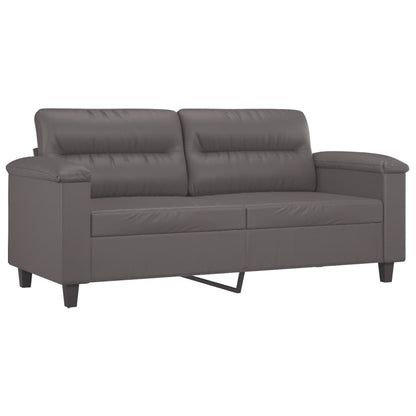 Tweezitsbank 140 cm kunstleer grijs