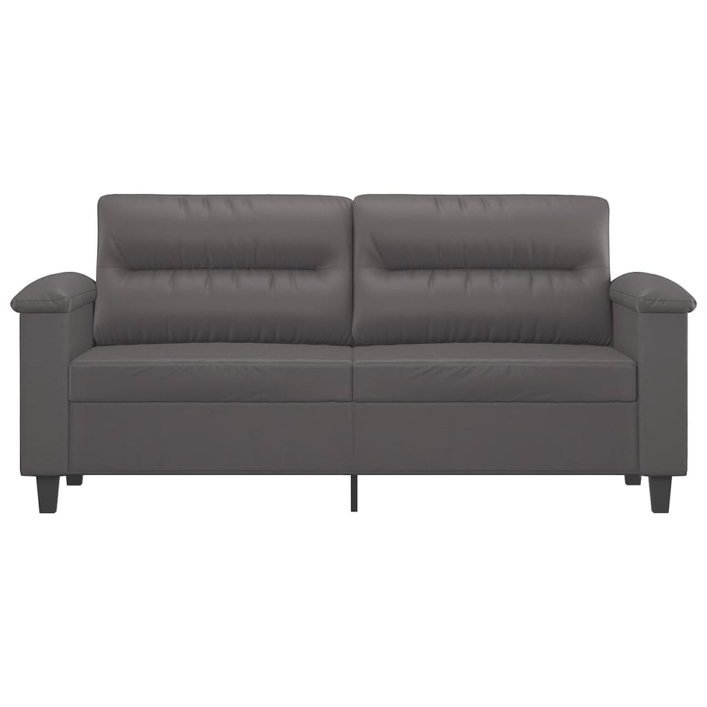 Tweezitsbank 140 cm kunstleer grijs