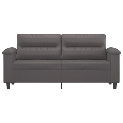 Tweezitsbank 140 cm kunstleer grijs