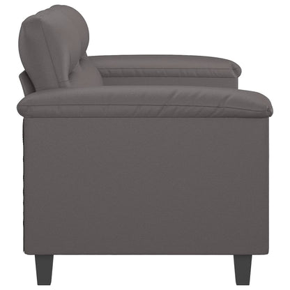 Tweezitsbank 140 cm kunstleer grijs