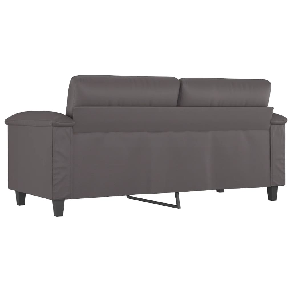Tweezitsbank 140 cm kunstleer grijs