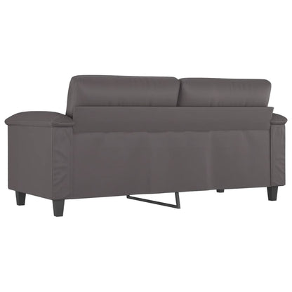Tweezitsbank 140 cm kunstleer grijs