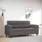 Tweezitsbank 140 cm kunstleer grijs