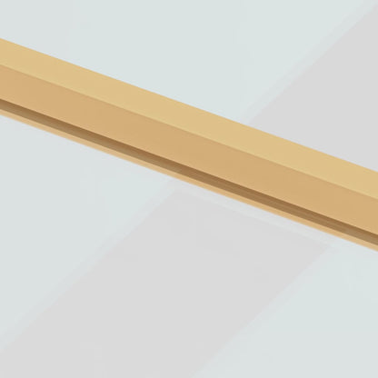 Binnendeur smal 93x201,5 cm gehard glas en aluminium goudkleur