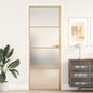Binnendeur smal 76x201,5 cm gehard glas en aluminium goudkleur