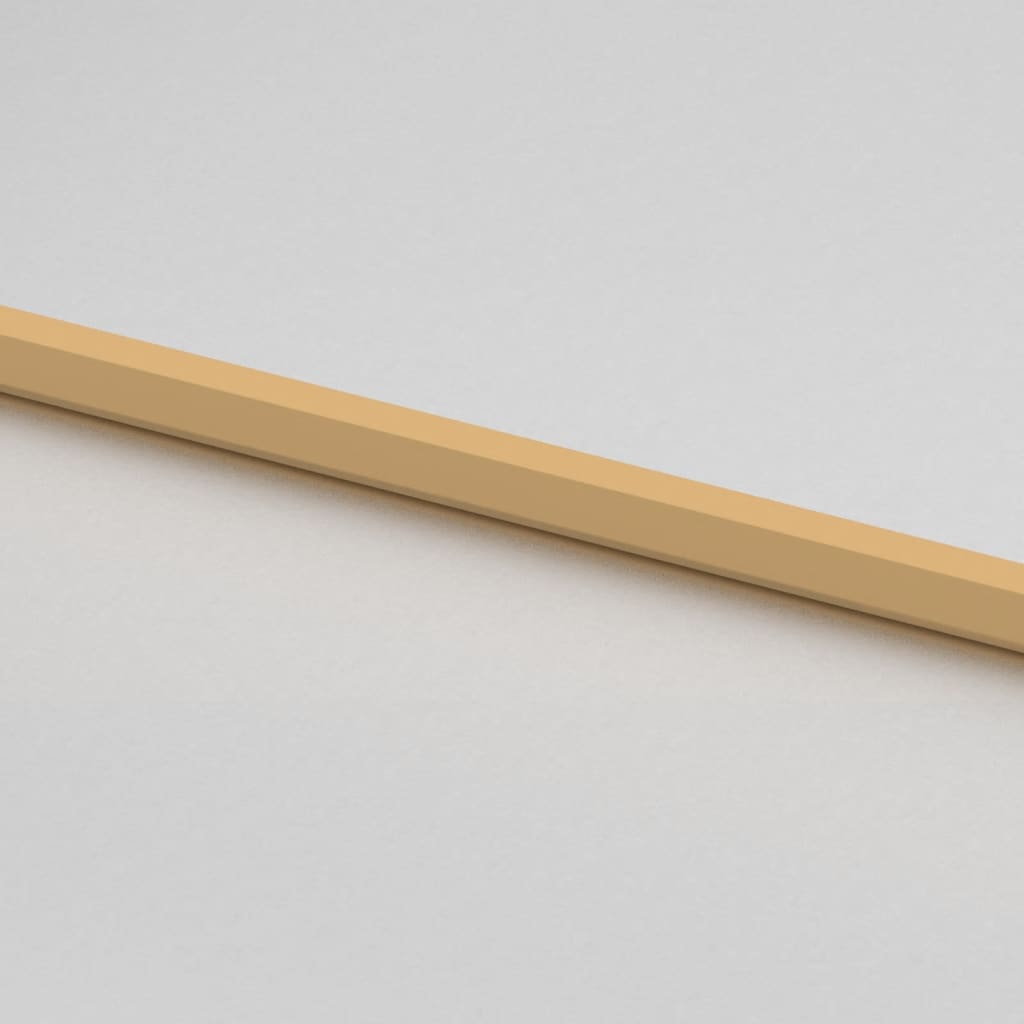 Binnendeur smal 93x201,5 cm gehard glas en aluminium goudkleur