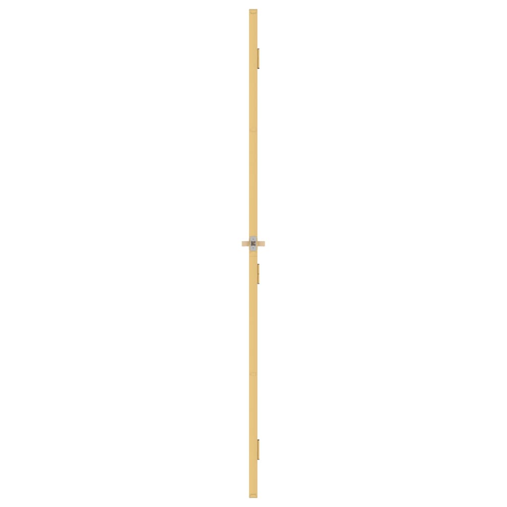 Binnendeur smal 76x201,5 cm gehard glas en aluminium goudkleur