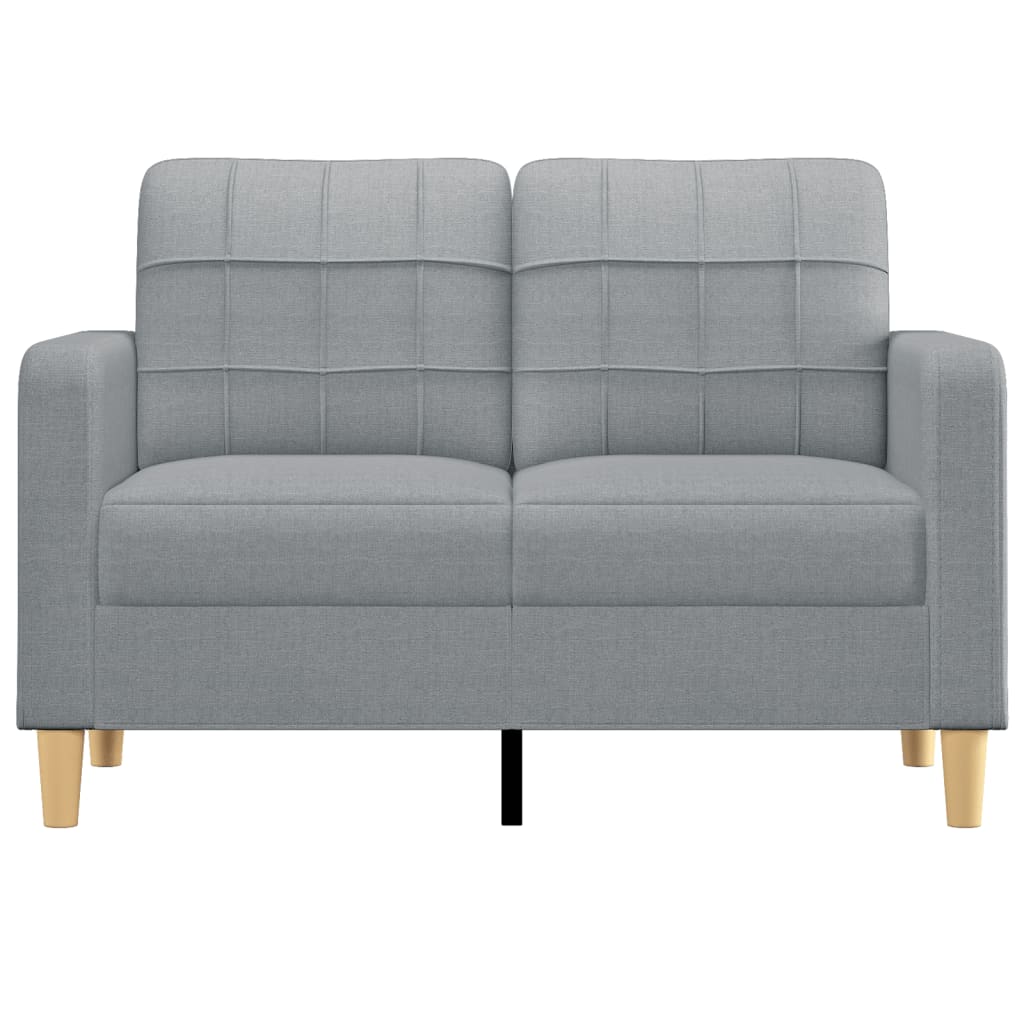 Tweezitsbank 120 cm stof lichtgrijs