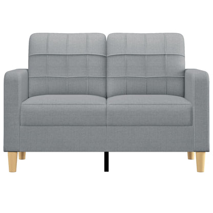 Tweezitsbank 120 cm stof lichtgrijs