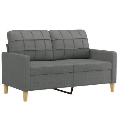 Tweezitsbank 120 cm stof donkergrijs