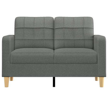 Tweezitsbank 120 cm stof donkergrijs