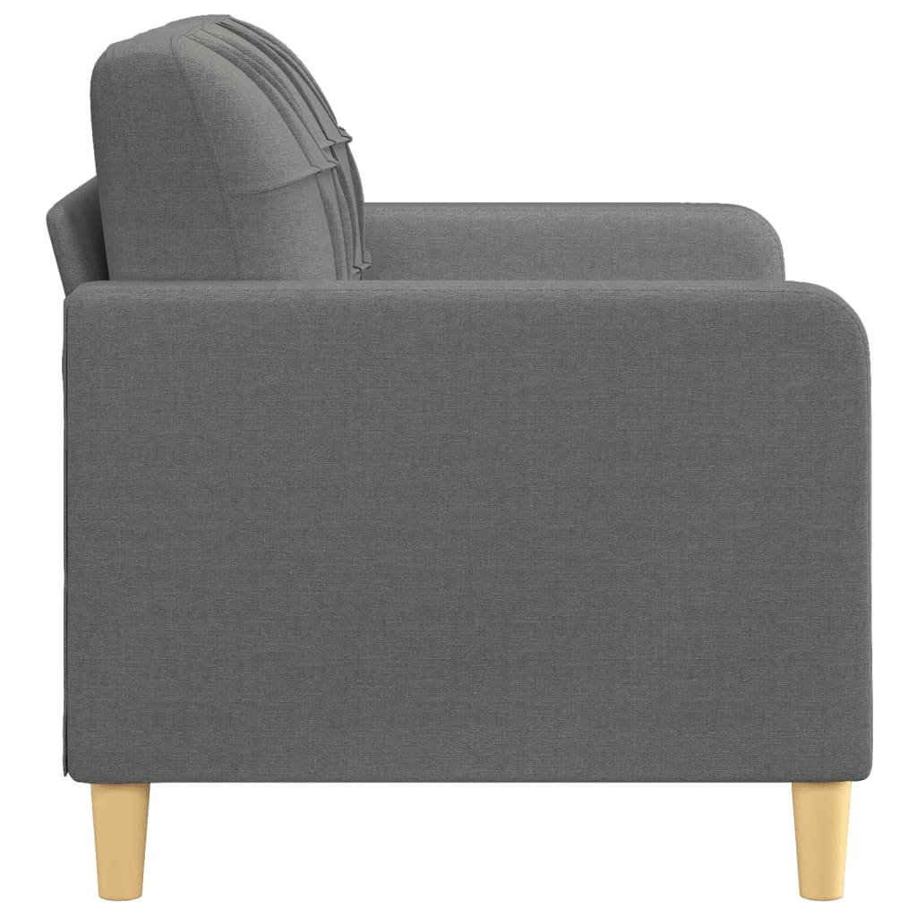 Tweezitsbank 120 cm stof donkergrijs