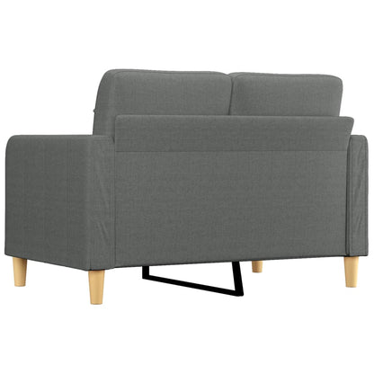 Tweezitsbank 120 cm stof donkergrijs