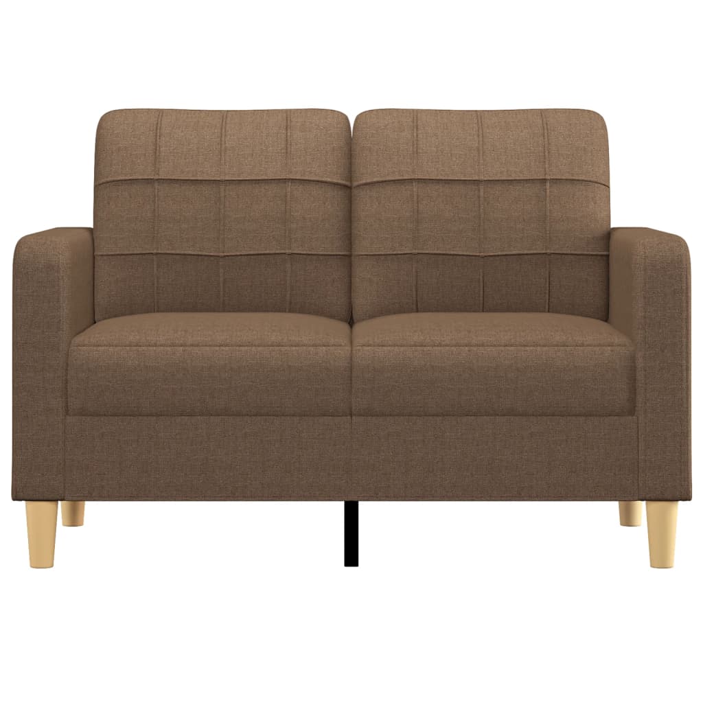 Tweezitsbank 120 cm stof bruin