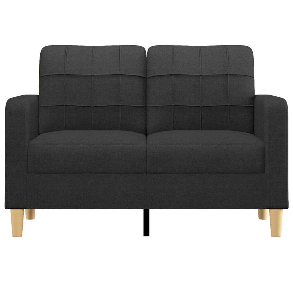 Tweezitsbank 120 cm stof zwart