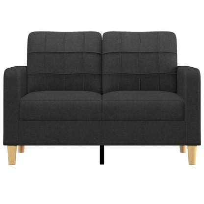 Tweezitsbank 120 cm stof zwart