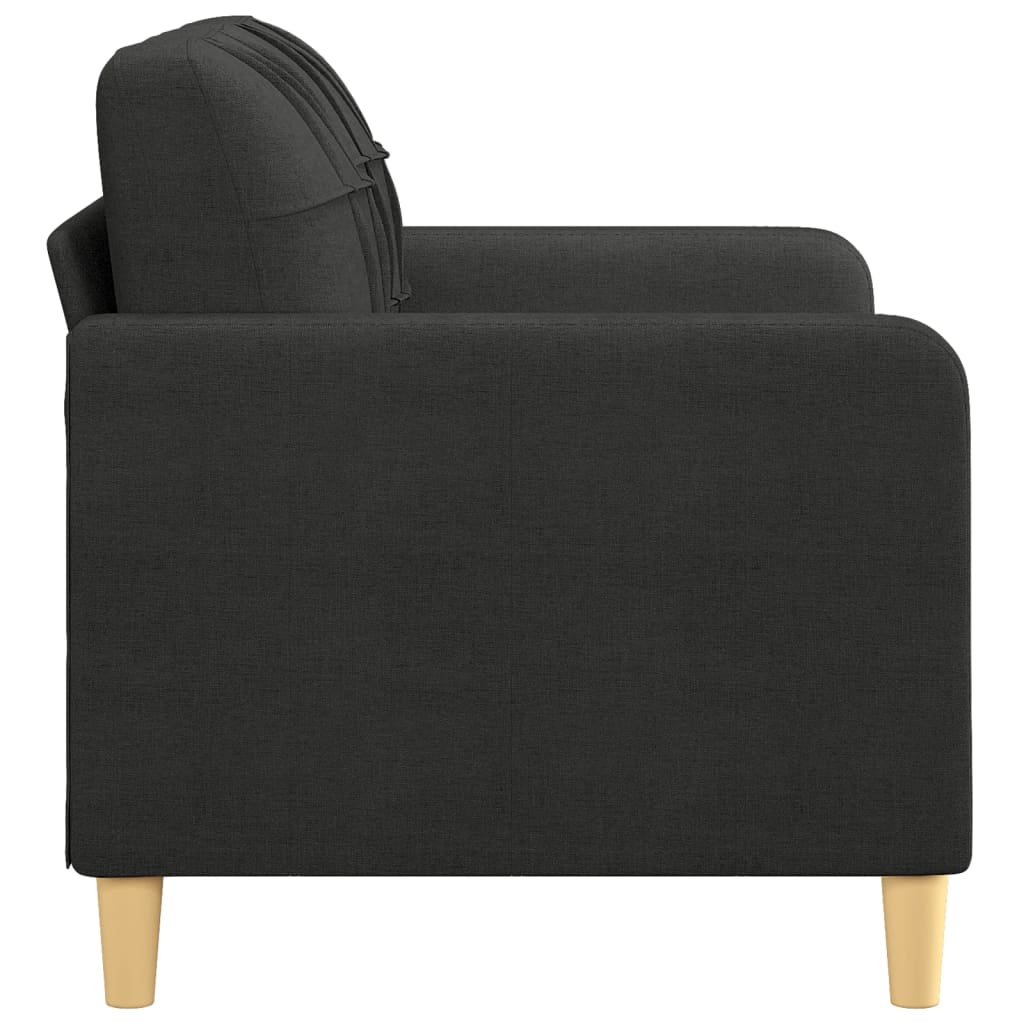 Tweezitsbank 120 cm stof zwart