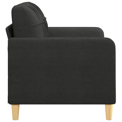 Tweezitsbank 120 cm stof zwart