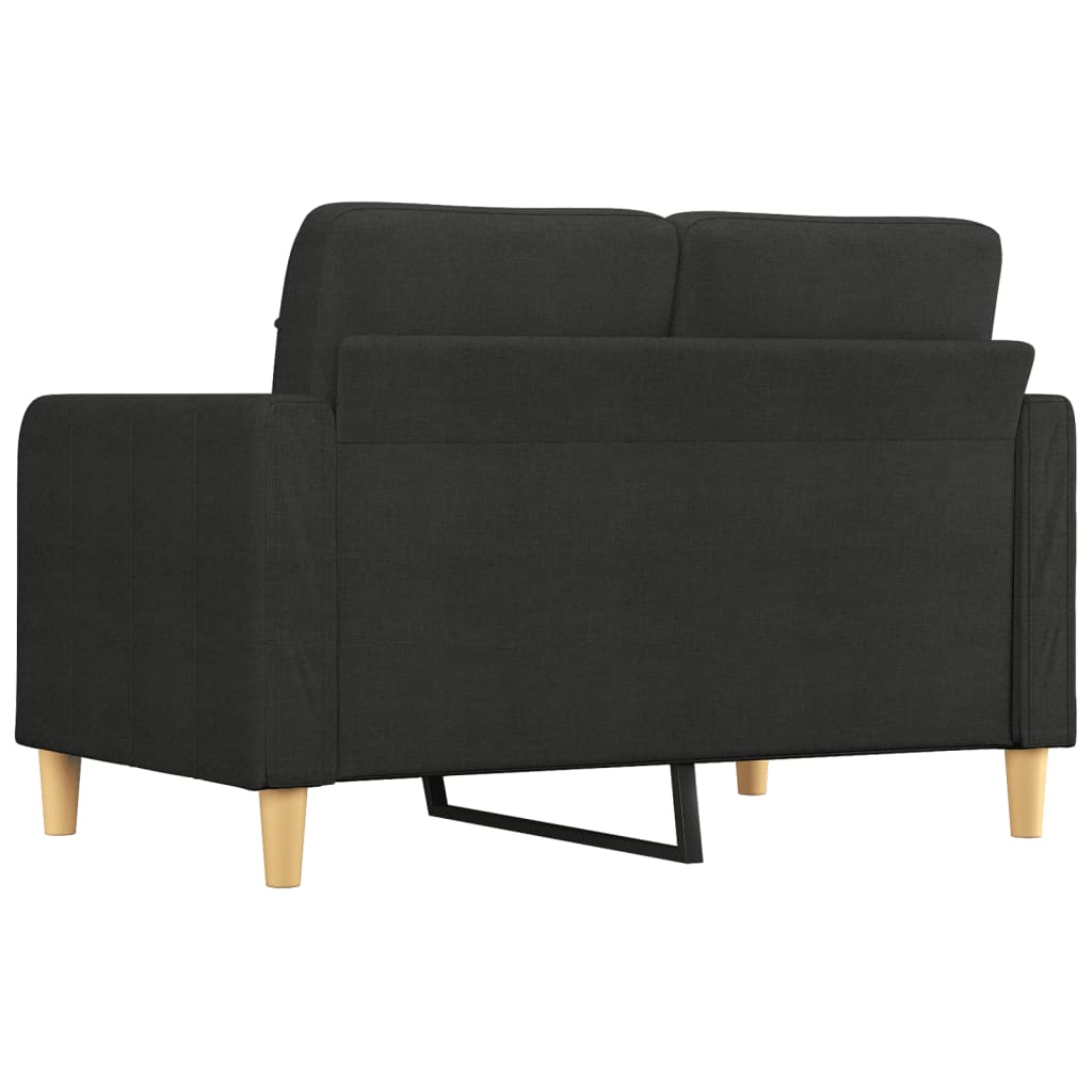 Tweezitsbank 120 cm stof zwart