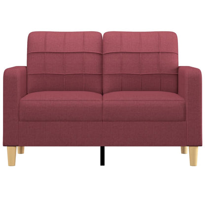 Tweezitsbank 120 cm stof wijnrood