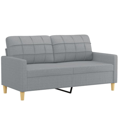 Tweezitsbank 140 cm stof lichtgrijs