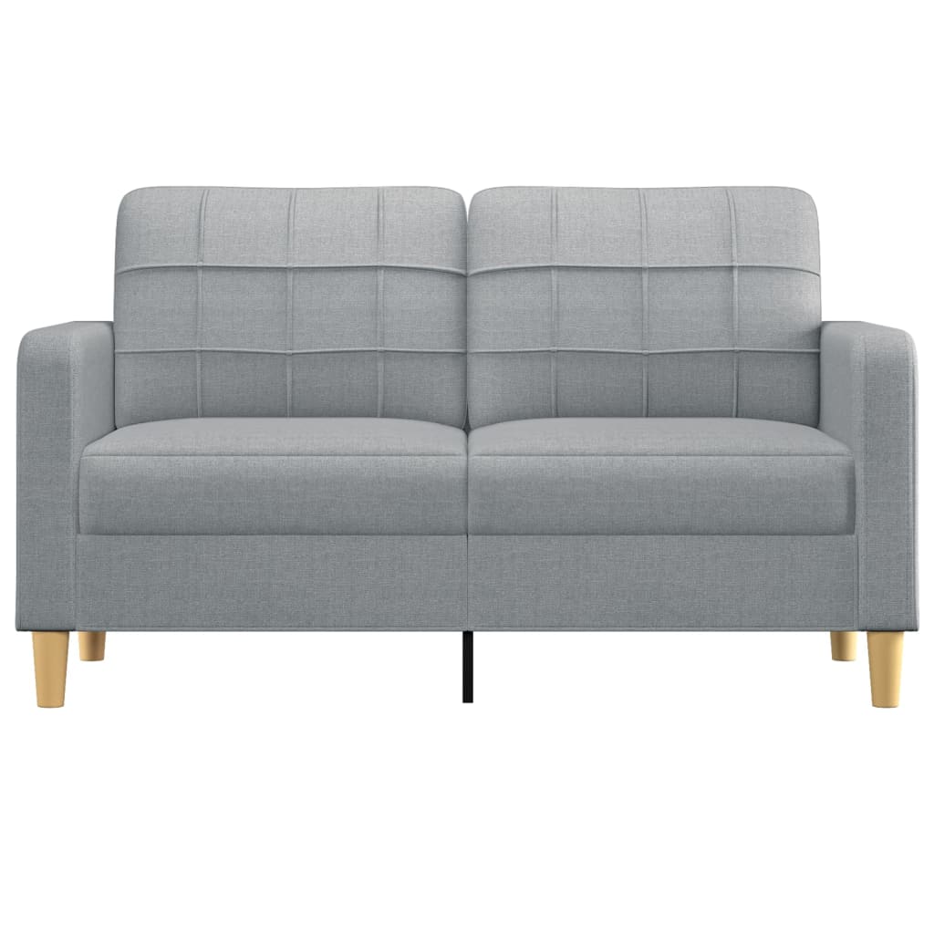Tweezitsbank 140 cm stof lichtgrijs