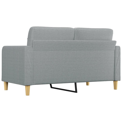 Tweezitsbank 140 cm stof lichtgrijs