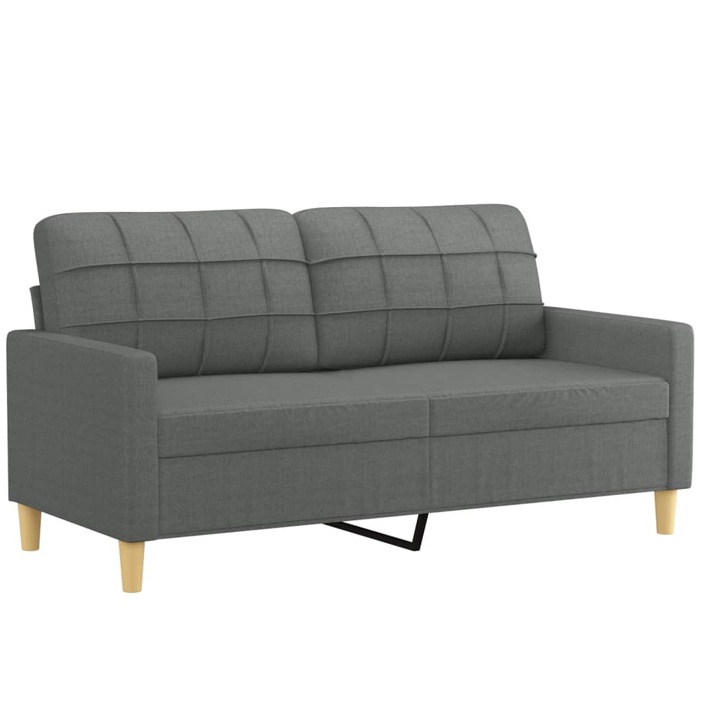 Tweezitsbank 140 cm stof donkergrijs