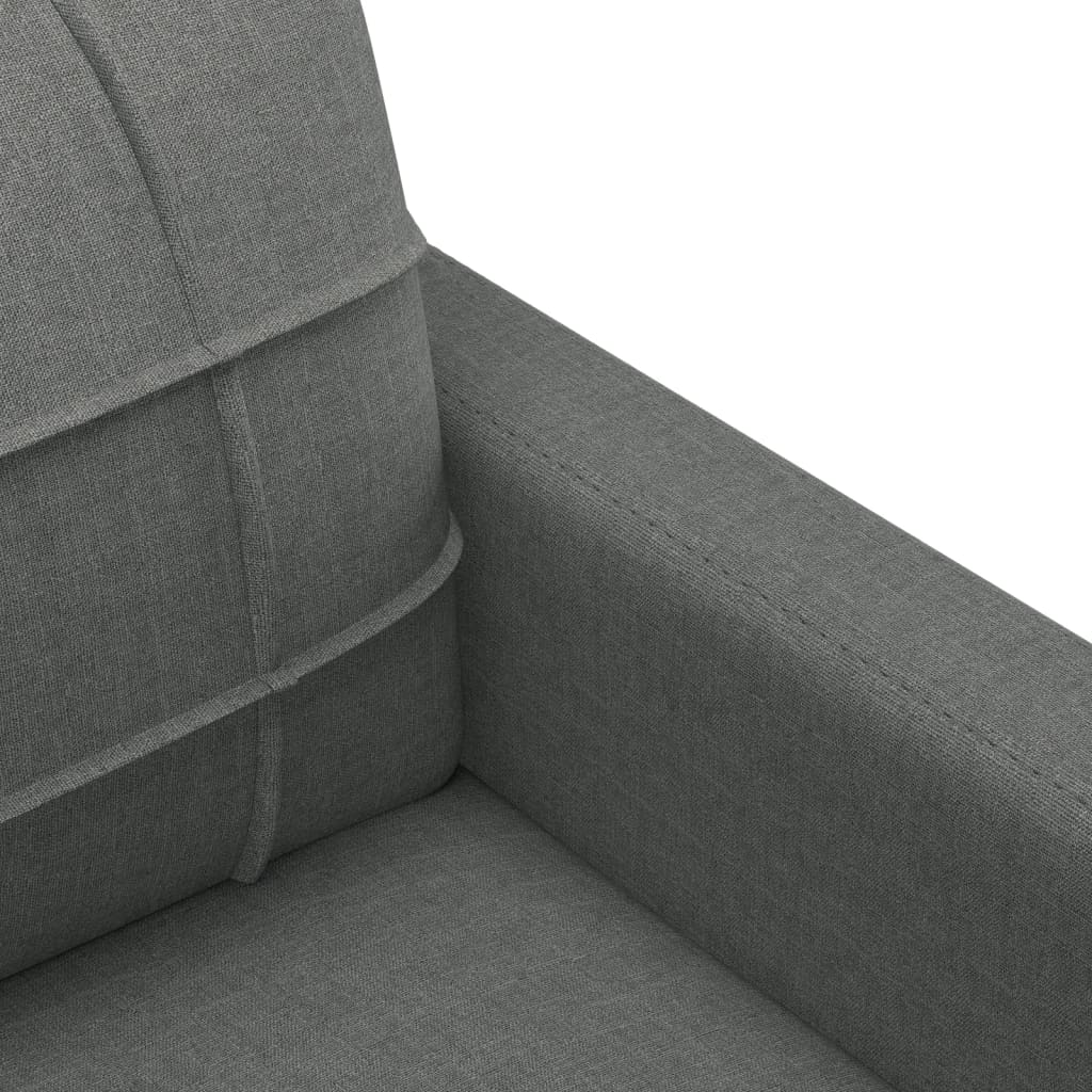 Tweezitsbank 140 cm stof donkergrijs